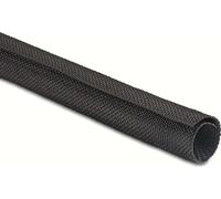 HELLERMANNTYTON Tuyau en tissu, fermeture automatique, 170-01016, Twist-In29, noir, 2 mètres