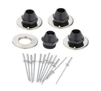 Hellery 4pcs acier ciment stuc pulvérisateur buses pistolet pulvérisateur avec joints ensemble accessoires mortier pistolet outils outil de plâtrage 10mm pour