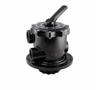 Hellery Backwash Valve Assembly Vanne de Contre-Lavage Tête de Filtre à Sable Unité de Commande Multi-Voies Six Modes Raccords 15 Pouces Montage Flasque, Noir, 2 Pouces