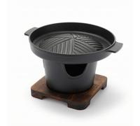Hellery Barbecue de Table Portable Gril de Table Plaque de Cuisson Mini Barbecue Chauffe Rapide en Aluminium Moulé et Surface Antiadhérente Facile à Nettoyer, Moderne Et Simple, Barbecue A