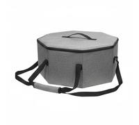 Hellery Boîte de Rangement Chapeau Organisateur Chapeaux Étui ur Sac de Stockage en Tissu Oxford Résistant aux Déchirures avec Poignées Doubles Adaptée au, Gris, 43x43x18cm