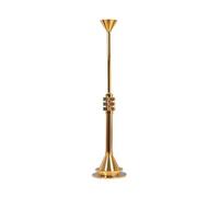 Hellery Bougeoir Porte Bougie Bougeoir Support Photophore en Alliage Métal Tige Élancée et Base Étagée Stable Coupe Conique pour Bougies Longues Convient aux, 10 10 45cm, GT-E015 Grand