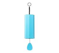 Hellery Carillon Éolien Tube Métal Aluminium Carillon Vent Cloche Décorative Extérieure Son Apaisant et Silhouette Verticale Moderne Adapté Terrasse Patio, Bleu, Bleu D Été
