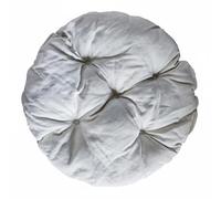 Hellery Coussin de Chaise Coussin Rond Galette Siège Coussin d'Assise en Toile Résistante Remplissage PP Haute Résilience Confort Épais Tufté pour Détente, Beige, Toile