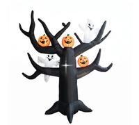 Hellery Décoration d'halloween Gonflable Électrique Prop Ornement Figurine en Tissu Polyester PU Imperméable Auto-gonflante et Stable Impression de Motifs, Arbre Fantôme