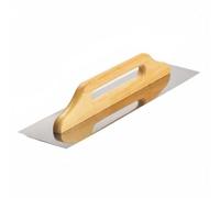 Hellery Grattoir à Joints de Carrelage Spatule pour Mortier Truelle Crantée Outil de Finition Carrelage Manche Antidérapant Adapté pour Rénovation Sols et Murs Intérieur, 48CM, sans Dents