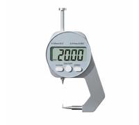 Hellery Jauge d'Épaisseur Numérique Pied à Coulisse Micromètre Digital Calibrateur Mesure Épaisseur 001mm Bascule Pouces/mm Structure Aluminium LR44 Longue, 0-20mm, Tête Courbée