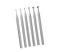 Hellery Lot de 6 Fraises Rondes avec Tige de 3/32", Accessoire Multifonction, Portable pour Arrondir Les Fils et Fabriquer Des Bijoux.