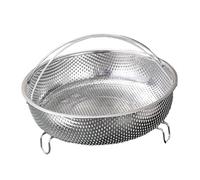 Hellery Panier Vapeur en Acier Inoxydable, Insert pour Cuiseur Vapeur à Légumes avec Poignée, Filet de Cuisson Vapeur pour œufs et Viande, Passoire à Mailles, 25.3 Cm