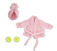 Hellery Peignoir Femme Ensemble Robe pour Statue Peluche Spa Bandeau Turban Couverture Yeux Polyester Doux Ceinturable Décoration Adaptée pour Balcon Terrasse Cour, Rose Clair