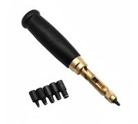 Hellery Perforateur Rotatif Cuir Outil Perceur Poinçon Ceinture Pince à Trous Mécanisme Rotatif et Poignée Bois pour Réduire la Fatigue et Obtenir des, Poignée En Bois Noir