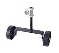 Hellery Roue de Support Débroussailleuse Support Roue Chariot Fixation Système à Pinces pour Arbre de Coupe Roulement Régulier au Sol Guidage Précis Convient, 26 Tube