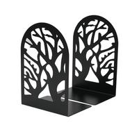 Hellery Serre Livres Décoratif Butées Livres Supports Arbre Métal Arche Structure en L Rangement Stable Adapté à Bureau Étagère Lecture Bibliothèque, Noir, Arbre Mort