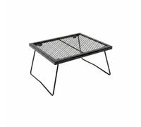 Hellery Table de Gril Pliable Extérieure Table Barbecue Table de Camping Table de Cuisine Fer avec Revêtement Résistant à la Chaleur Surface Grillagée Pliante