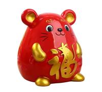 Hellery Tirelire Enfant Tirelire Cochon Boîte à Monnaie Pot à Économies en Résine Résistante Dépôt par Supérieure Élément Traditionnel en Adaptée aux Chambres, Rouge De Chine, 30 30 30cm