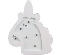 Lampe en bois enfant licorne - h. 13 cm