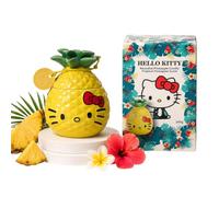 Hello Kitty Bougie parfumée à la rose et à la fleur de cerisier - 1 mèche - Bougie printanière dans un pot de fleurs réutilisable - Parfum floral - Cadeau et décoration (ananas tropical)