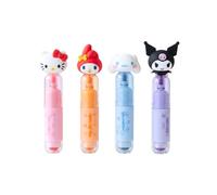 Hello Kitty & Friends Surligneurs, Ensemble de Papeterie My Melody Kuromi Cinnamoroll 3D, Lot de 4 Couleurs Rose, Violet, Jaune et Bleu