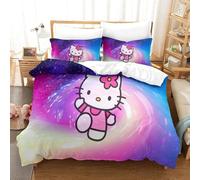 Hello Kitty Housse De Couette D Motif Imprim¿¿ Pink Parure De Lit Housses De Couettes En Microfibre Avec Fermeture ¿¿Clai Parure De Couette Avec Taies D