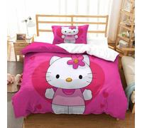 Hello Kitty Housse De Couette ¿¿ Motif Pink Impression D Parure De Lit Housses De Couettes En Microfibre Hypoallergique Avec Fermeture ¿¿Clair Pour Enfa