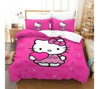 Hello Kitty Housse De Couette ¿¿ Motif Pink Impression D Parure De Lit Housses De Couettes En Microfibre Avec Taies D¡®Oreiller Parure De Couette Douce