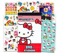 Hello Kitty Lot d'autocollants ultimes - Plus de 300 autocollants de récompense Hello Kitty pour enfants, filles, tout-petits et crochets de porte en forme de chat | Autocollants Hello Kitty pour