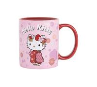 Konix Hello Kitty Mug thermoréactif - 320 ml - Motif kimono - Rouge