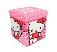 Hello Kitty - Pouf Coffre de rangement à jouets pour chambre enfant