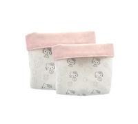 Hello Kitty - Set de 2 Paniers De Rangement Souples Pour Bébé - Organisation Chambre, Linge Enfant - Pliables & Légers - Organisateur Vetement, Jouets, Couches - Produit Officiel Sanrio