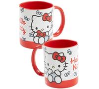 Hello Kitty Tasse à café en céramique avec nœud Rouge/blanc 320 ml