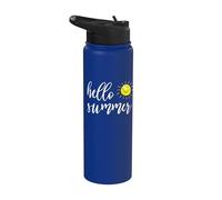 Hello Summer with happy sun for summer vacation & Holidays Stainless Steel Insulated Water Bottle