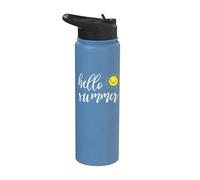 Hello Summer with happy sun for summer vacation & Holidays Stainless Steel Insulated Water Bottle