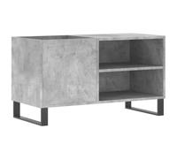 Helloshop26 Armoire à disques carrée Vintage Pratique Rangement 85 x 38 x 48 cm en Bois d'ingénierie Gris béton 02_0049119