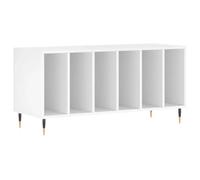 Helloshop26 Armoire à disques Classique espaces de Rangement 100 x 38 x 48 cm en Bois d'ingénierie Blanc 02_0049140