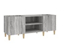 Helloshop26 Armoire à disques Classique Multifonction Rangement pour vinyles 121 x 38 x 48 cm en Bois d'ingénierie Gris 02_0049193