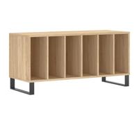 Helloshop26 Armoire à disques Classique Style Industriel 100 x 38 x 48 cm Grande capacité en Bois d'ingénierie chêne Sonoma 02_0049155