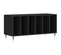 Helloshop26 Armoire à disques Pratique et Classique 100 x 38 x 48 cm Espace de Rangement Design Industriel en Bois Noir 02_0049141