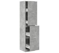 Helloshop26 Armoire d'apothicaire Moderne Rangement Grande capacité 40 x 40,5 x 174,5 cm en Bois d'ingénierie Gris béton 02_0055670