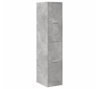 Helloshop26 Armoire d'apothicaire multifonctionnelle Rangement 30 x 41 x 144,5 cm en Bois d'ingénierie Gris béton 02_0050622