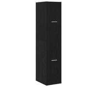 Helloshop26 Armoire d'apothicaire multifonctionnelle Rangement 30 x 41 x 144,5 cm en Bois d'ingénierie chêne Noir 02_0051799