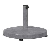 Helloshop26 Base de Parasol Moderne Ronde extérieure 48 x 48 x 32 cm Design épuré Jardin en Acier Gris foncé 02_0058936