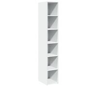 Helloshop26 Buffet bahut Commode Armoire Meuble de Rangement Organisateur Cuisine Salle de séjour Salon Haut 30 x 41 x 185 cm Bois d'ingénierie Blanc 02_0032253