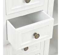 Helloshop26 Buffet console 4 tiroirs - Blanc