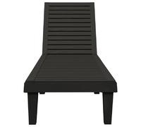 Transat Chaise Longue Bain De Soleil Lit De Jardin Terrasse Meuble D'extérieur 155 X 58 X 83 Cm Polypropylène Noir Helloshop26 02_0012783 Multicolore