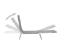 Helloshop26 Chaise longue pliable - Gris