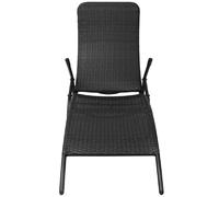 Helloshop26 Chaise longue pliable - Noir