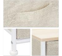 Helloshop26 Commode étagère avec tiroirs - Beige