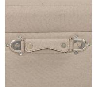 Helloshop26 Ensemble de tabourets avec rangement - Beige