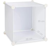 Helloshop26 Étagère cube 14 cases - Blanc