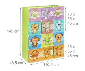 Helloshop26 Étagère cube enfant - Vert